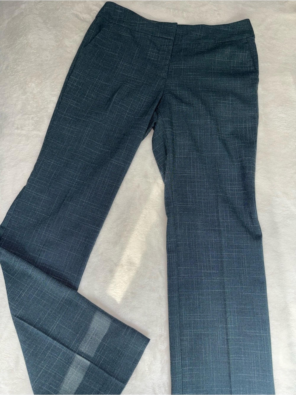 Ann Taylor Factory Navy Blue Textured Skirt